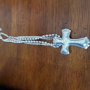 Silver cross necklace